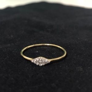 Stone & Strand Pave Double Line Diamond Ring 14K